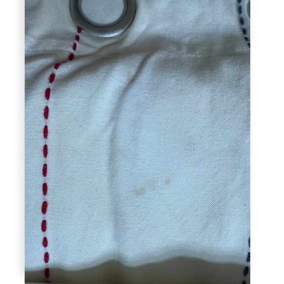 Pottery Barn Kids Pickstitch Curtain Red and Blue 44 x 63 - Picture 7 of 7